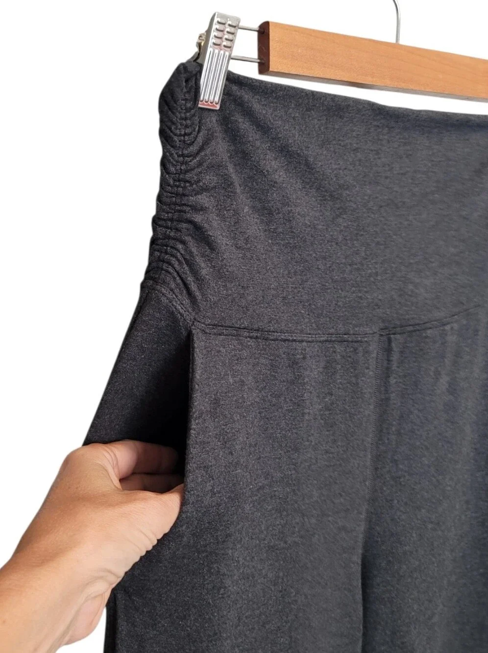 Lululemon Take It Easy Wide Leg Pants in Heathered Black